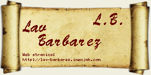 Lav Barbarez vizit kartica